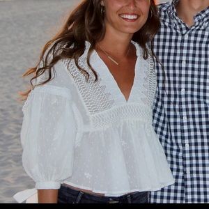 White Free People Top